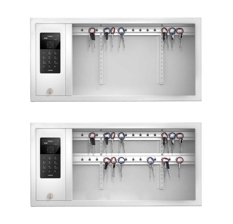 CREONE Keycontrol 9400 SC Deux armoires à clés blanches ouvertes