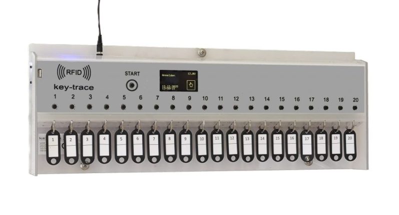 Tableau à clés avec 20 emplacements et un écran tactile.