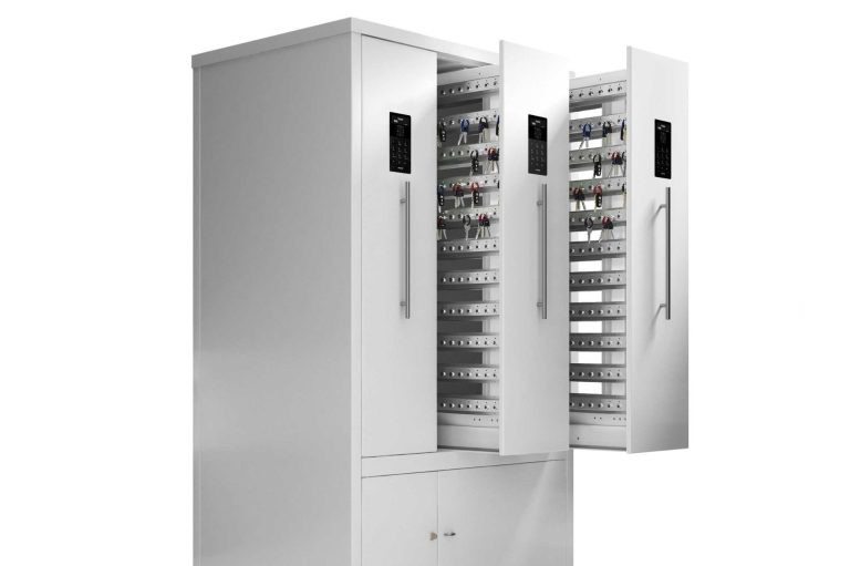 Armoire à clés CREONE sur socle Keycontrol 9700 SC.