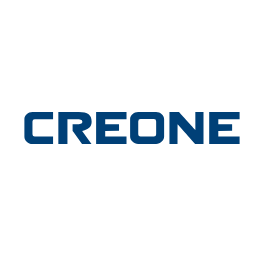 Logo de CREONE Logo bleu foncé de CREONE sur fond blanc